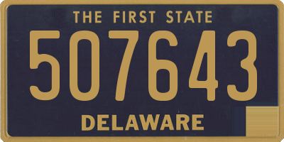 DE license plate 507643