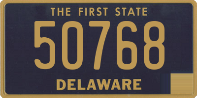 DE license plate 50768