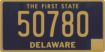 DE license plate 50780