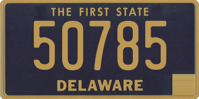 DE license plate 50785