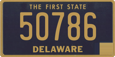 DE license plate 50786