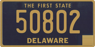 DE license plate 50802