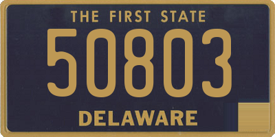 DE license plate 50803