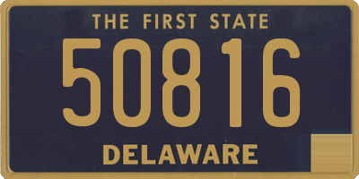 DE license plate 50816