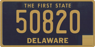 DE license plate 50820