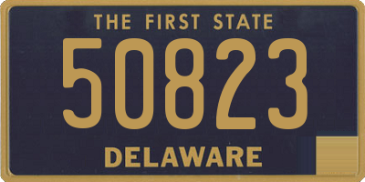 DE license plate 50823