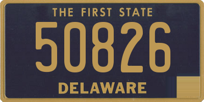 DE license plate 50826