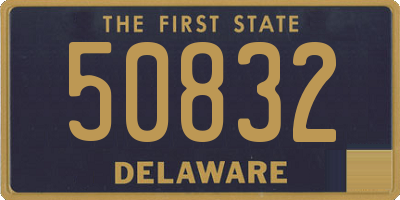 DE license plate 50832