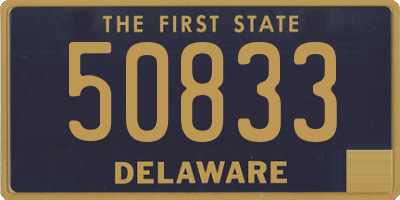 DE license plate 50833