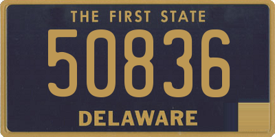 DE license plate 50836
