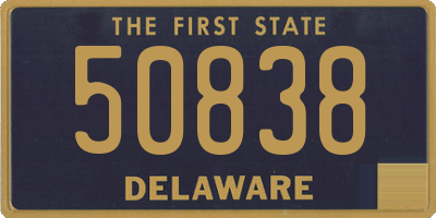 DE license plate 50838