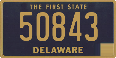 DE license plate 50843