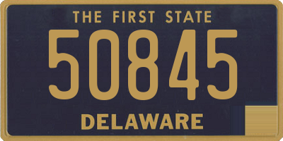 DE license plate 50845