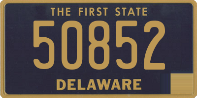 DE license plate 50852