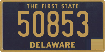 DE license plate 50853