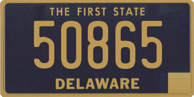 DE license plate 50865