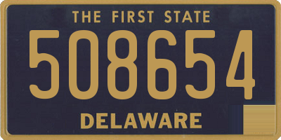 DE license plate 508654