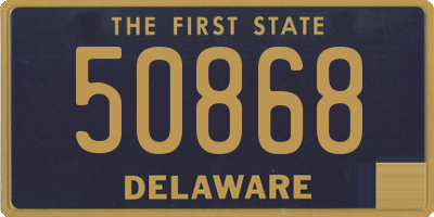 DE license plate 50868