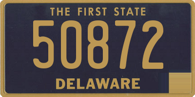 DE license plate 50872