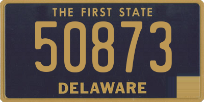DE license plate 50873