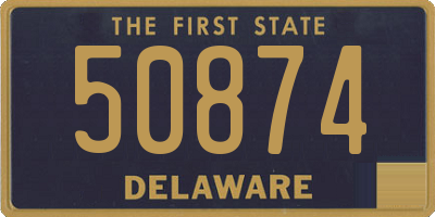 DE license plate 50874