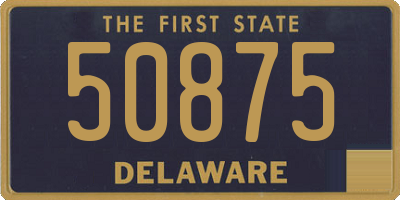 DE license plate 50875
