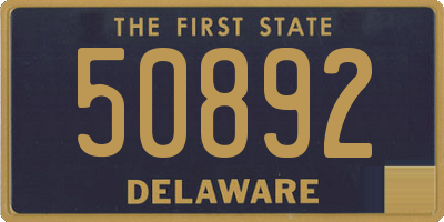 DE license plate 50892