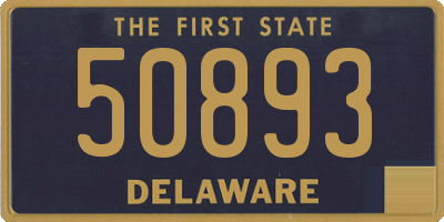 DE license plate 50893