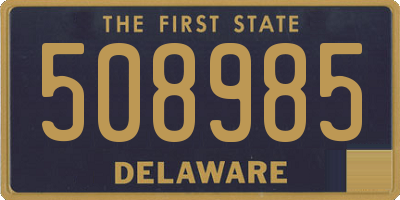 DE license plate 508985