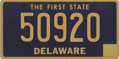 DE license plate 50920
