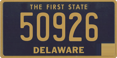 DE license plate 50926