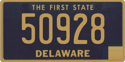 DE license plate 50928