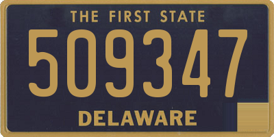 DE license plate 509347
