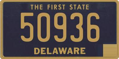 DE license plate 50936