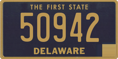 DE license plate 50942