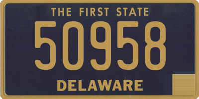 DE license plate 50958