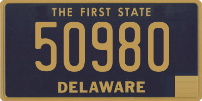 DE license plate 50980