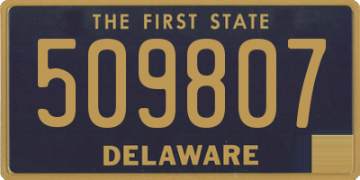 DE license plate 509807