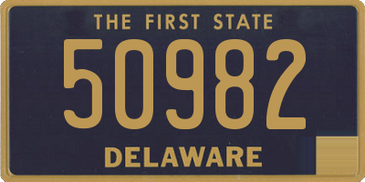 DE license plate 50982