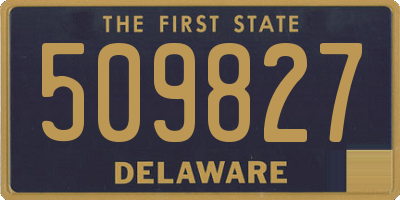 DE license plate 509827