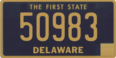 DE license plate 50983