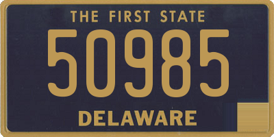 DE license plate 50985