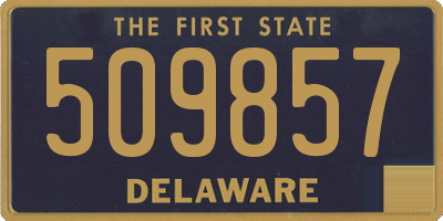 DE license plate 509857