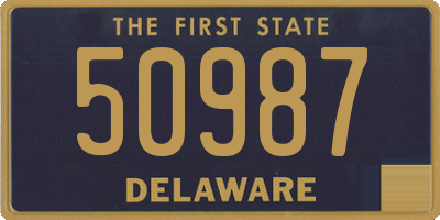 DE license plate 50987