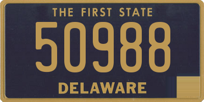 DE license plate 50988