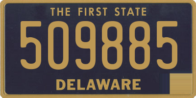 DE license plate 509885