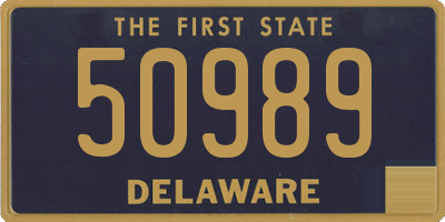 DE license plate 50989
