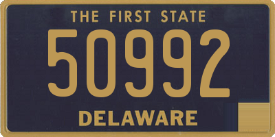 DE license plate 50992