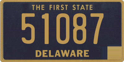 DE license plate 51087