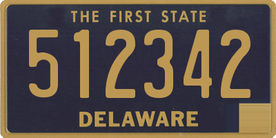 DE license plate 512342